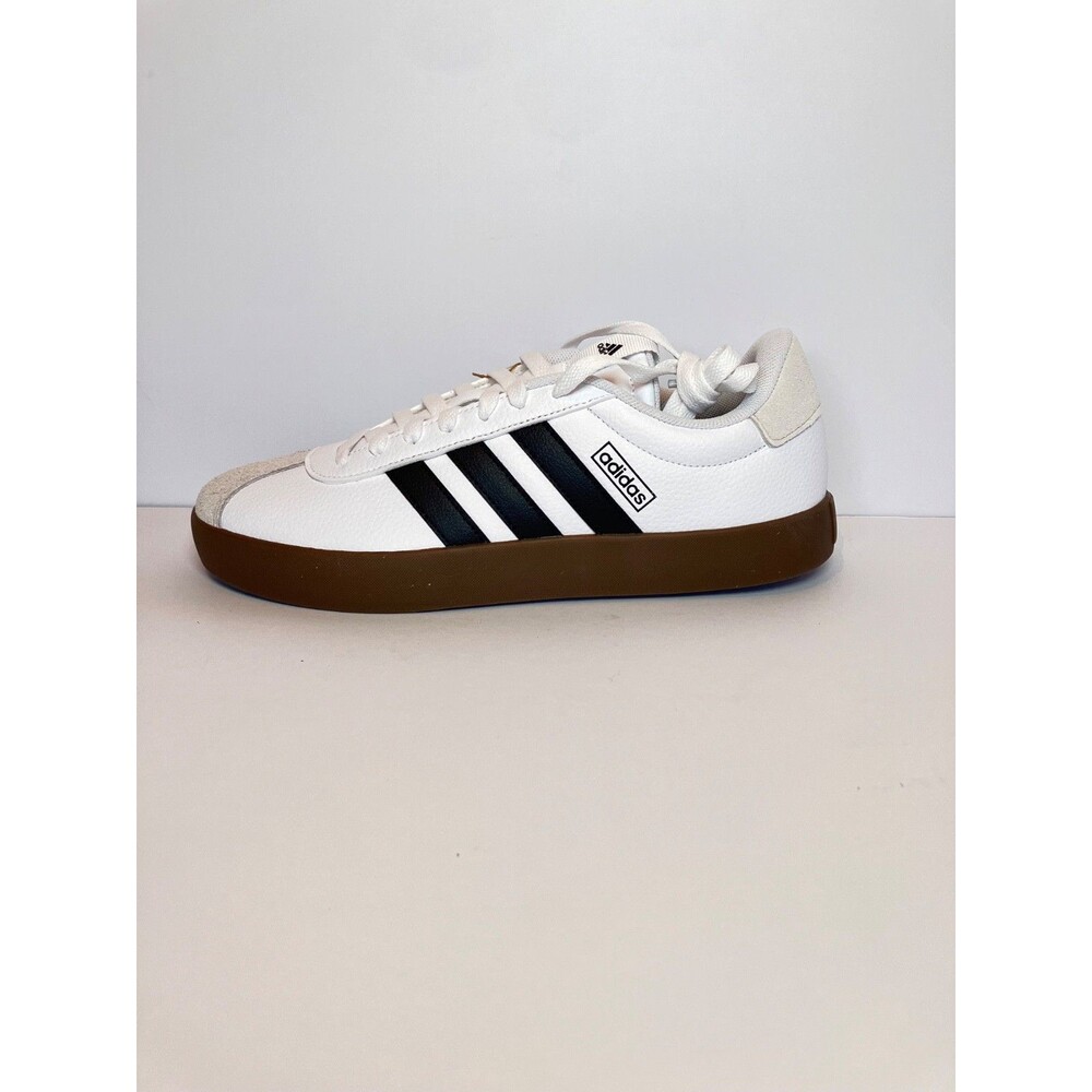 Adidas VL Court 3.0 White Black Men's Size 8.5 Casual Sneakers Shoes ID6285 NEW